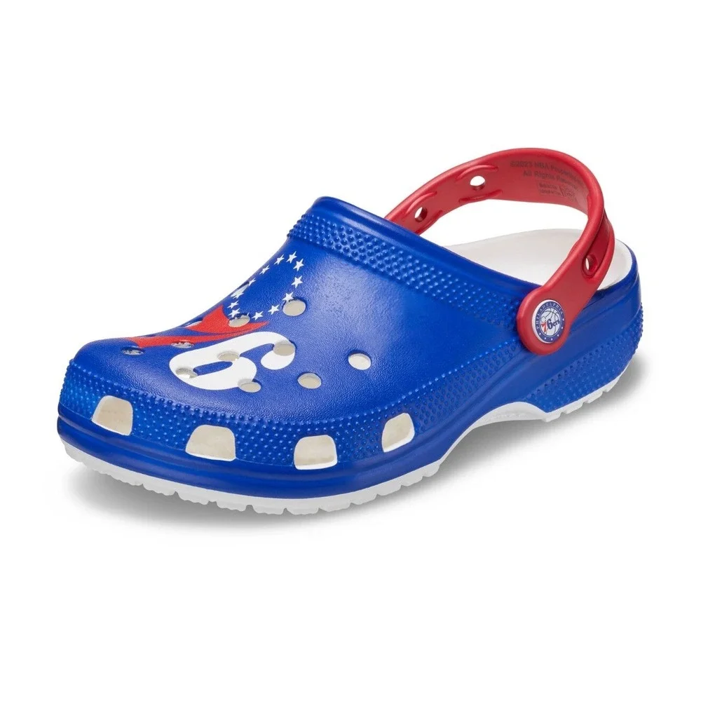 Crocs NBA Philadelphia 76ers Classic Clogs Men's‎ Size 10 (208901-100)